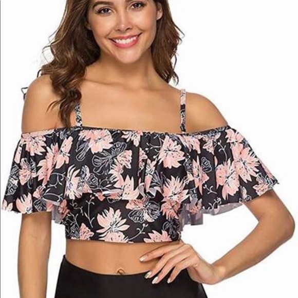 Shein Floral Bikini Swim Top - Picture 4 of 4